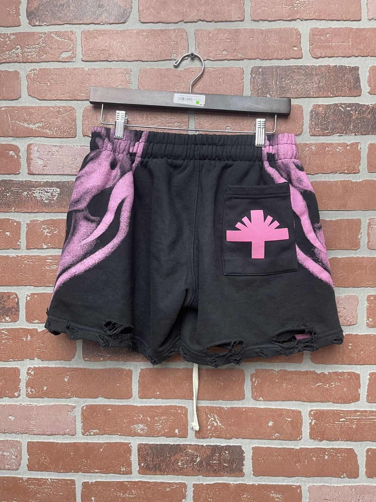 Vertabrae Size S - Vertebrae Pink Skull Shorts Distressed Size US 28 / EU 44 - 5 Thumbnail