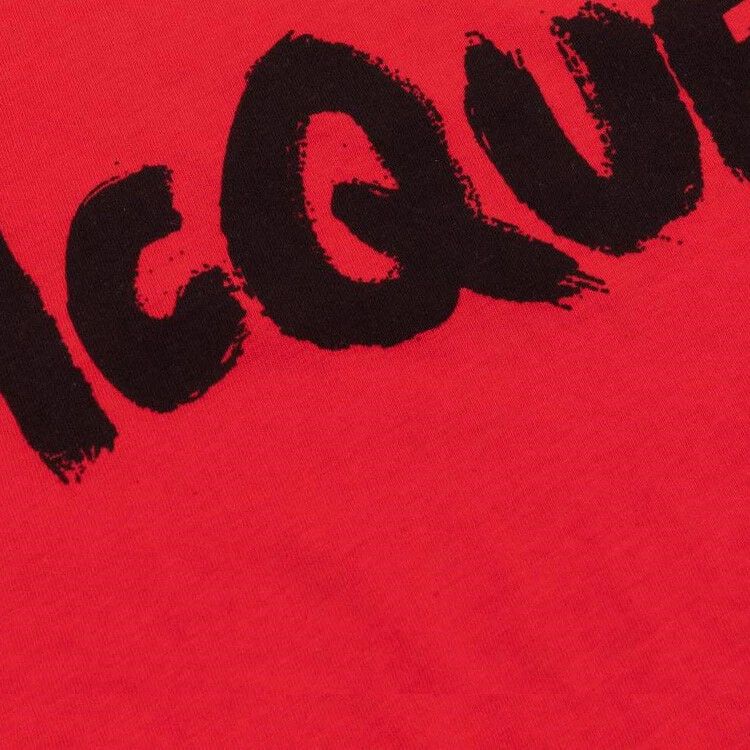 Alexander McQueen o1w1db10725 Logo Print T-Shirt in Red Size US XL / EU 56 / 4 - 4 Thumbnail
