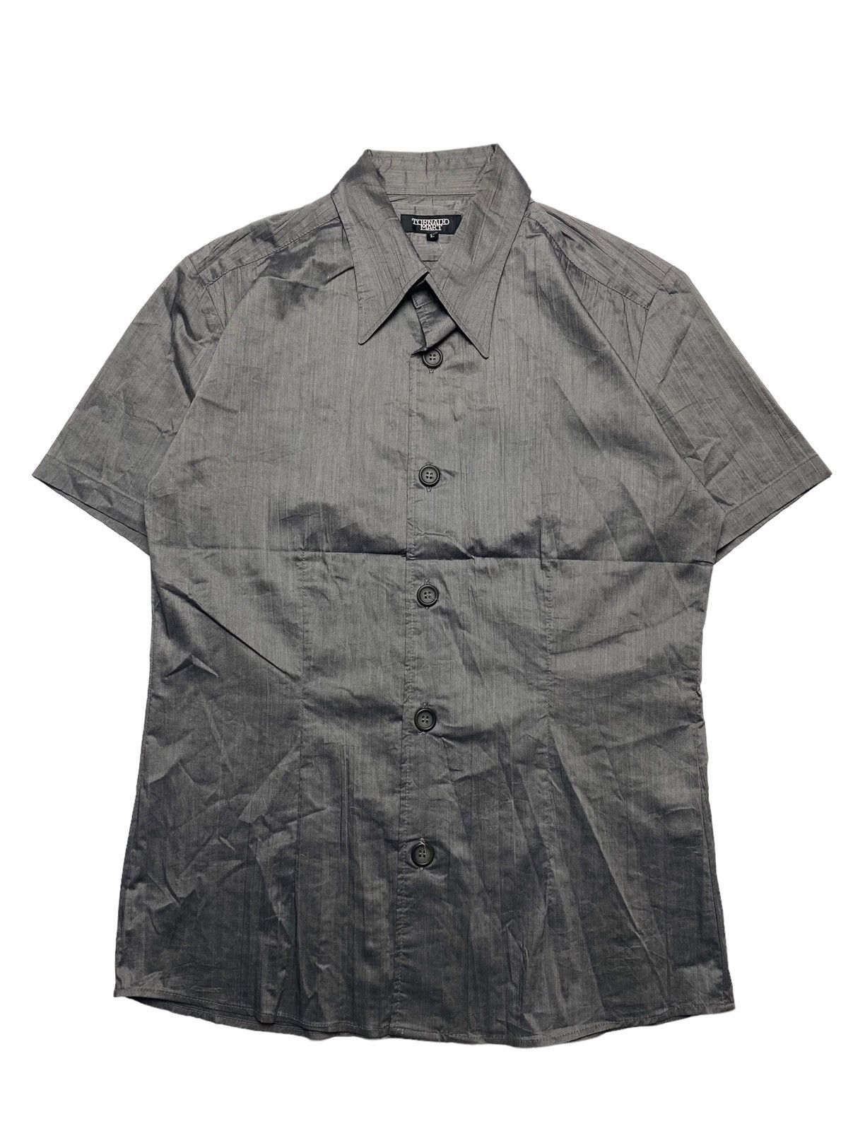 If Six Was Nine × Le Grande Bleu (L.G.B.) × Tornado Mart 2000s Tornado Mart - Pleats Short Sleeve Button Size US M / EU 48-50 / 2 - 1 Thumbnail