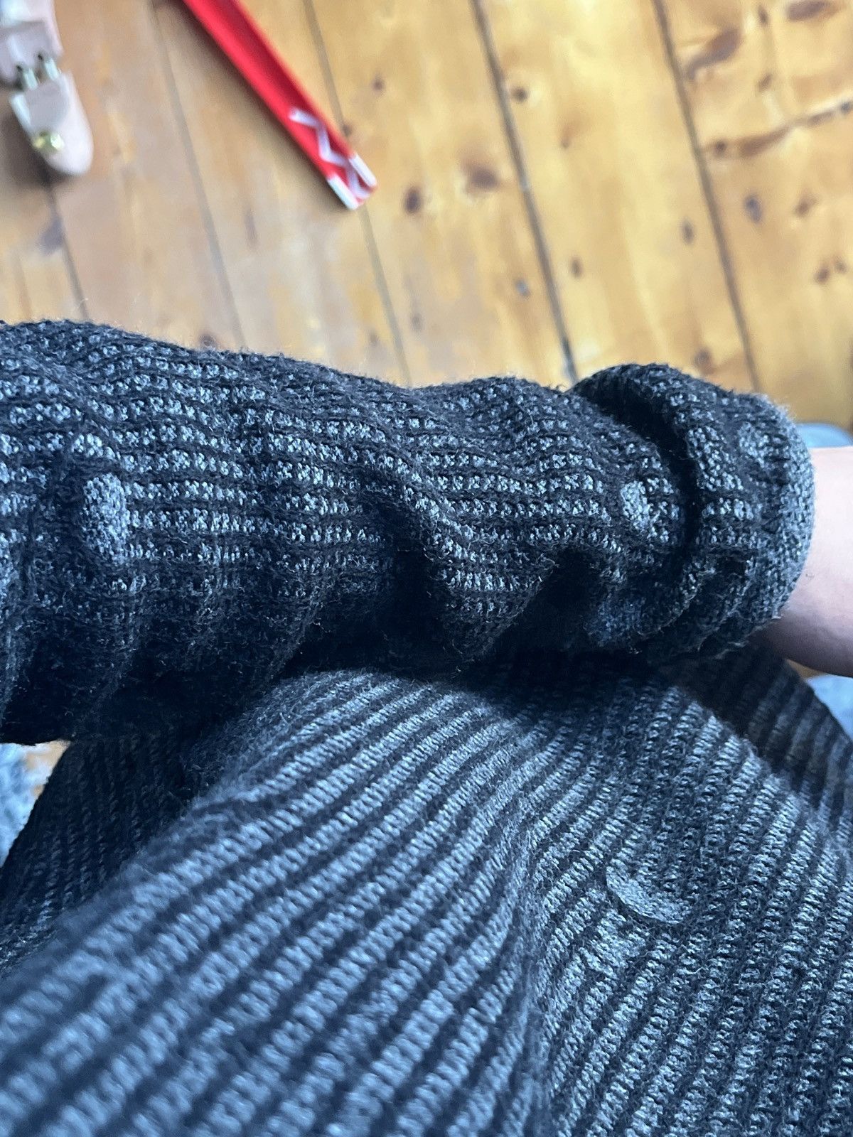 Japanese Brand × Vintage Vintage Sweater Black washed double layer Size US M / EU 48-50 / 2 - 3 Thumbnail