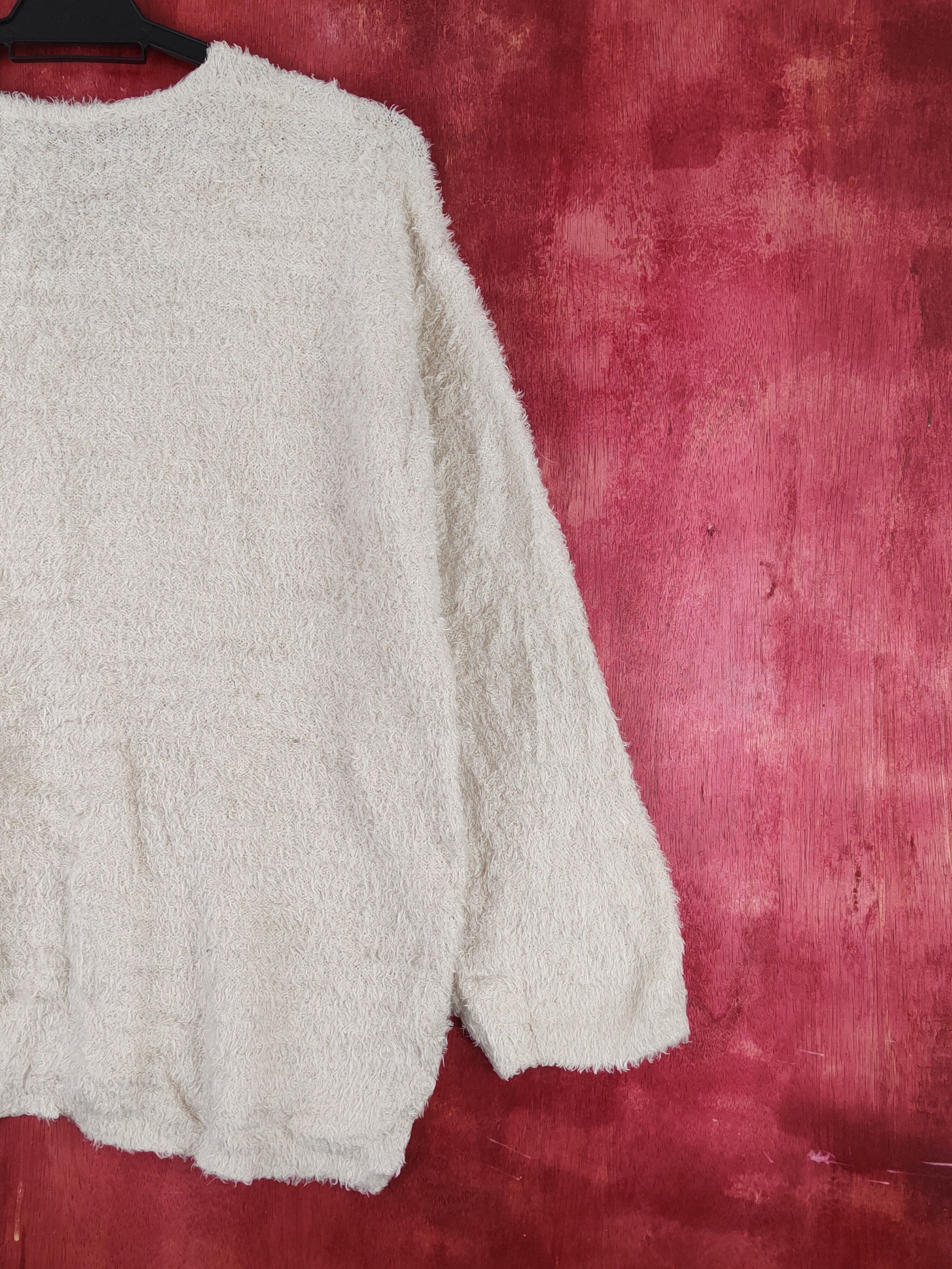 Homespun Knitwear Topvalu Light Brown Shag Shaggy Fur Mohair Knitwear #S1900 Size L / US 10 / IT 46 - 9 Thumbnail