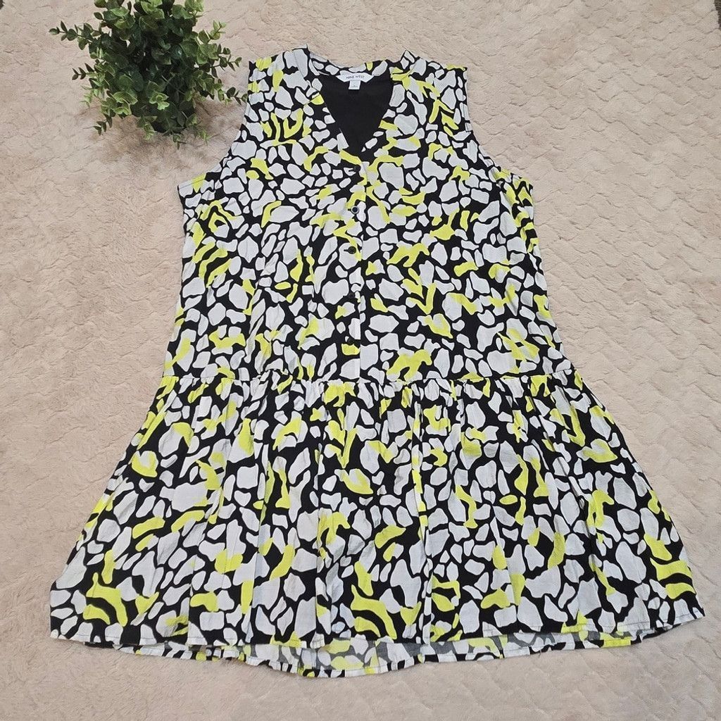 Nine West Nine West Multicolor Patterned Ruffle Hem Dress, Size Large Size L / US 10 / IT 46 - 2 Thumbnail