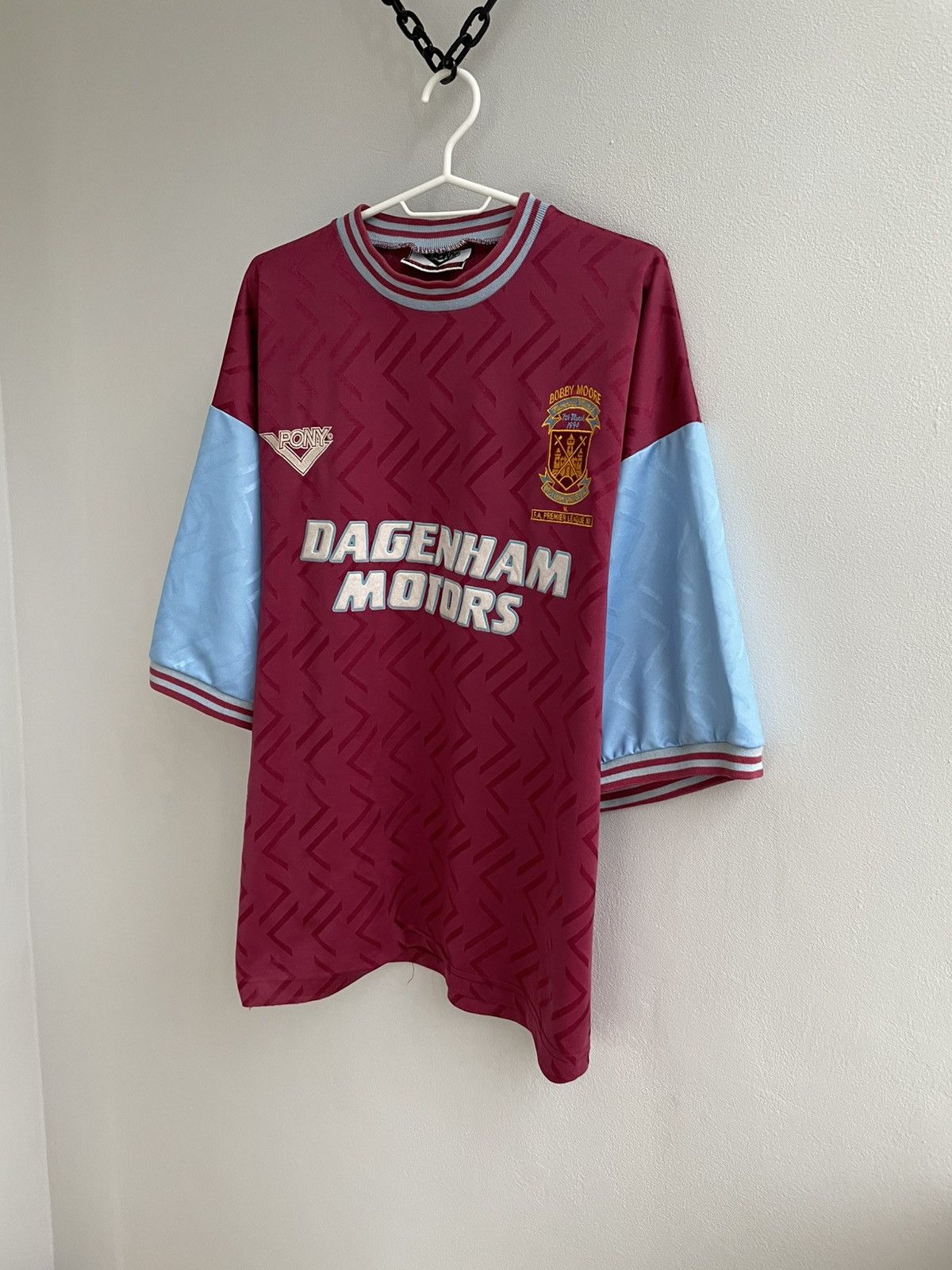 Vintage Bobby Moore West Ham United 1993 1994 1995 Football Shirt Size US XXL / EU 58 / 5 - 2 Thumbnail