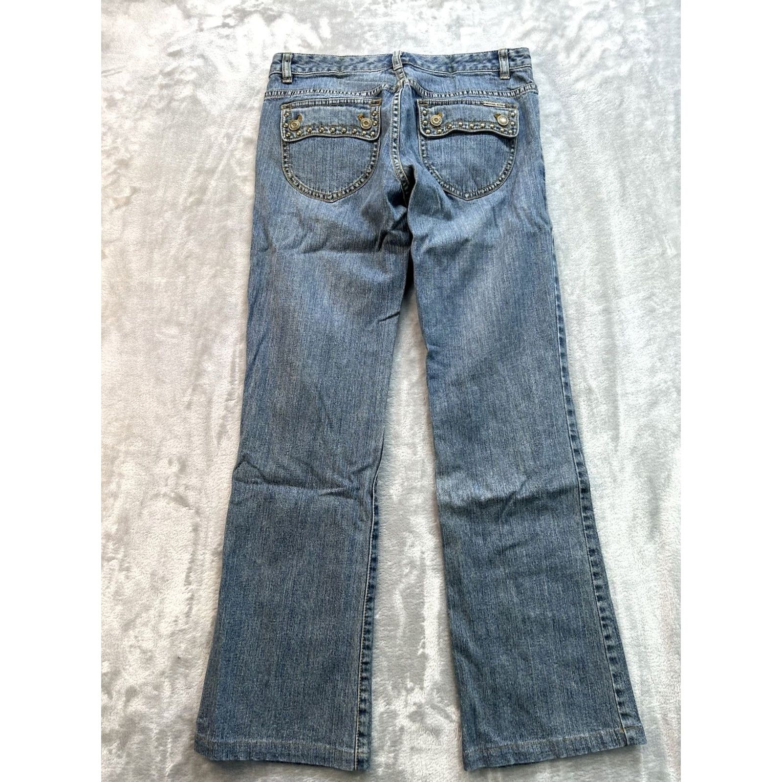 Michael Kors VINTAGE Michael Kors Jeans Women Sz 4 Blue Bootcut Western Biker Cowgirl Studded Boho 90s Hip Hop Punk Rock Motorcycle Jeans Womens Size 27" / US 4 / IT 40 - 2 Thumbnail
