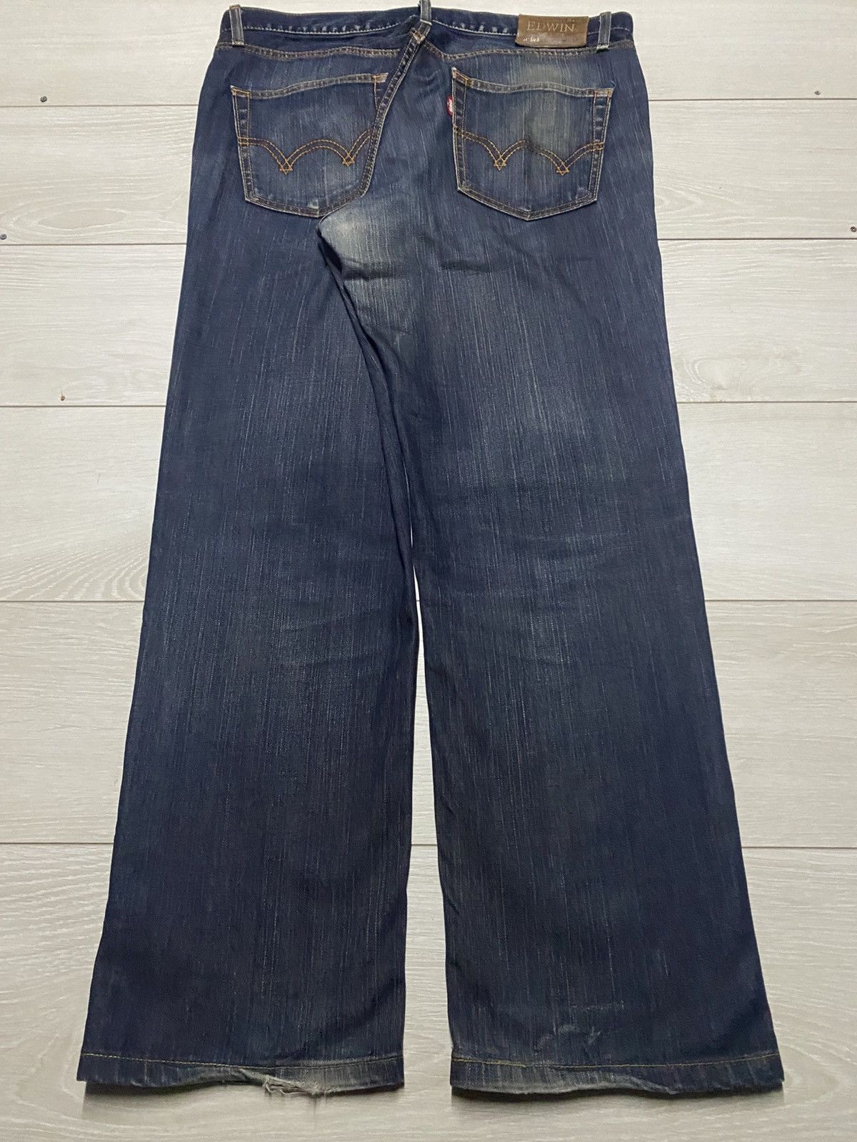 Junya Watanabe Vintage Edwin 503 Mud Wash Distressed Jeans Size US 37 - 2 Thumbnail
