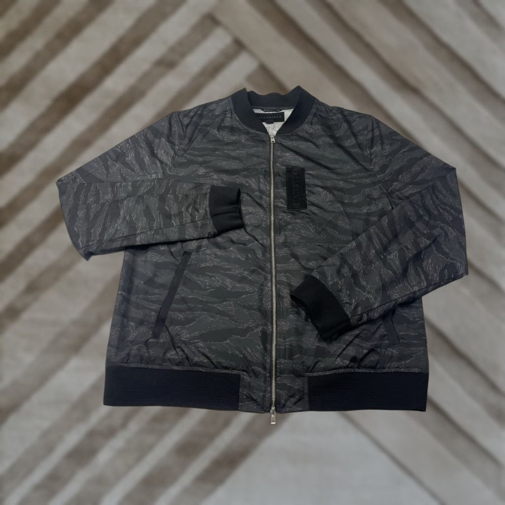 Allsaints Allsaints Morton Bomber Jacket Camo Full Zip Mens L Colorful Multicolor Nylon Regular Jacket Size US L / EU 52-54 / 3 - 1 Thumbnail