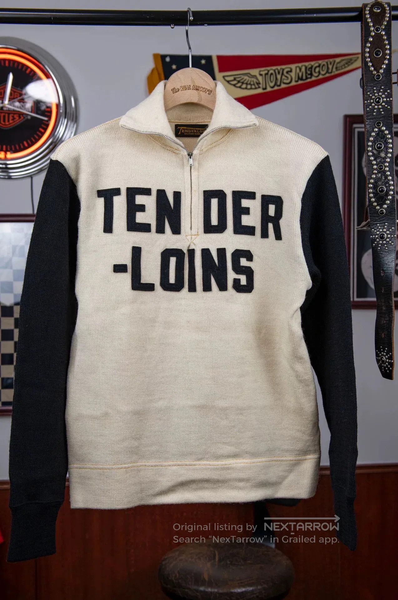 Tenderloin Stylish Zip Sweater with Contrast Sleeves. Size US M / EU 48-50 / 2 - 1 Thumbnail