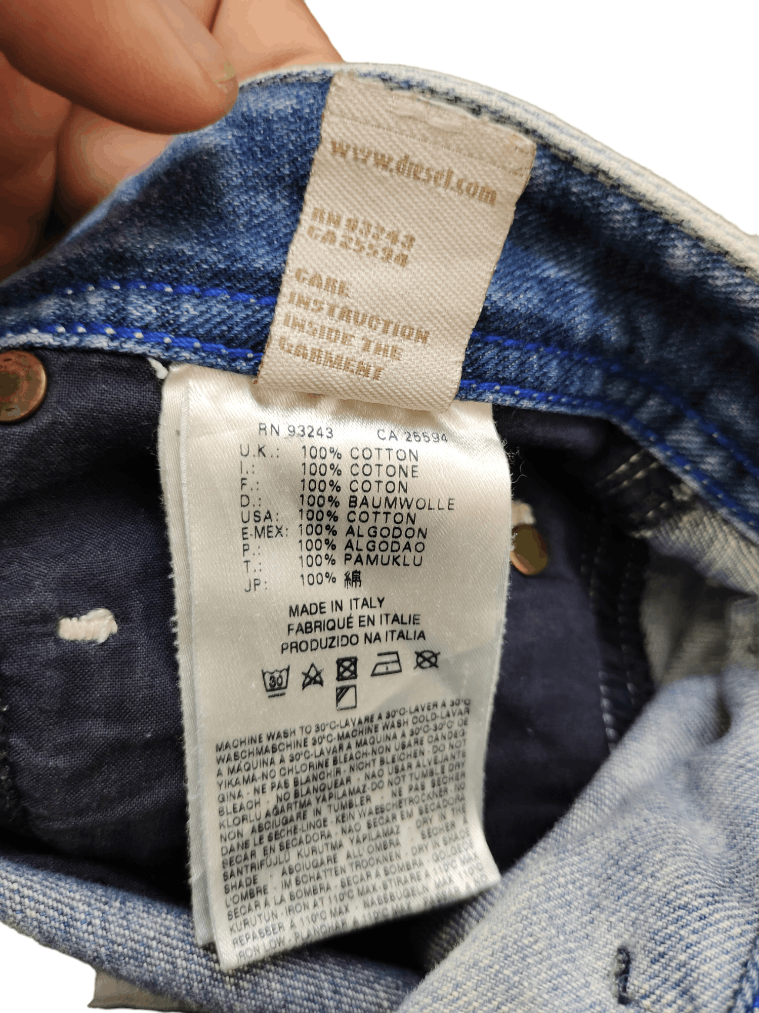Diesel Vintage Y2k Diesel Krooley Regular Slim Carrot Denim Pants Size US 29 - 16 Thumbnail