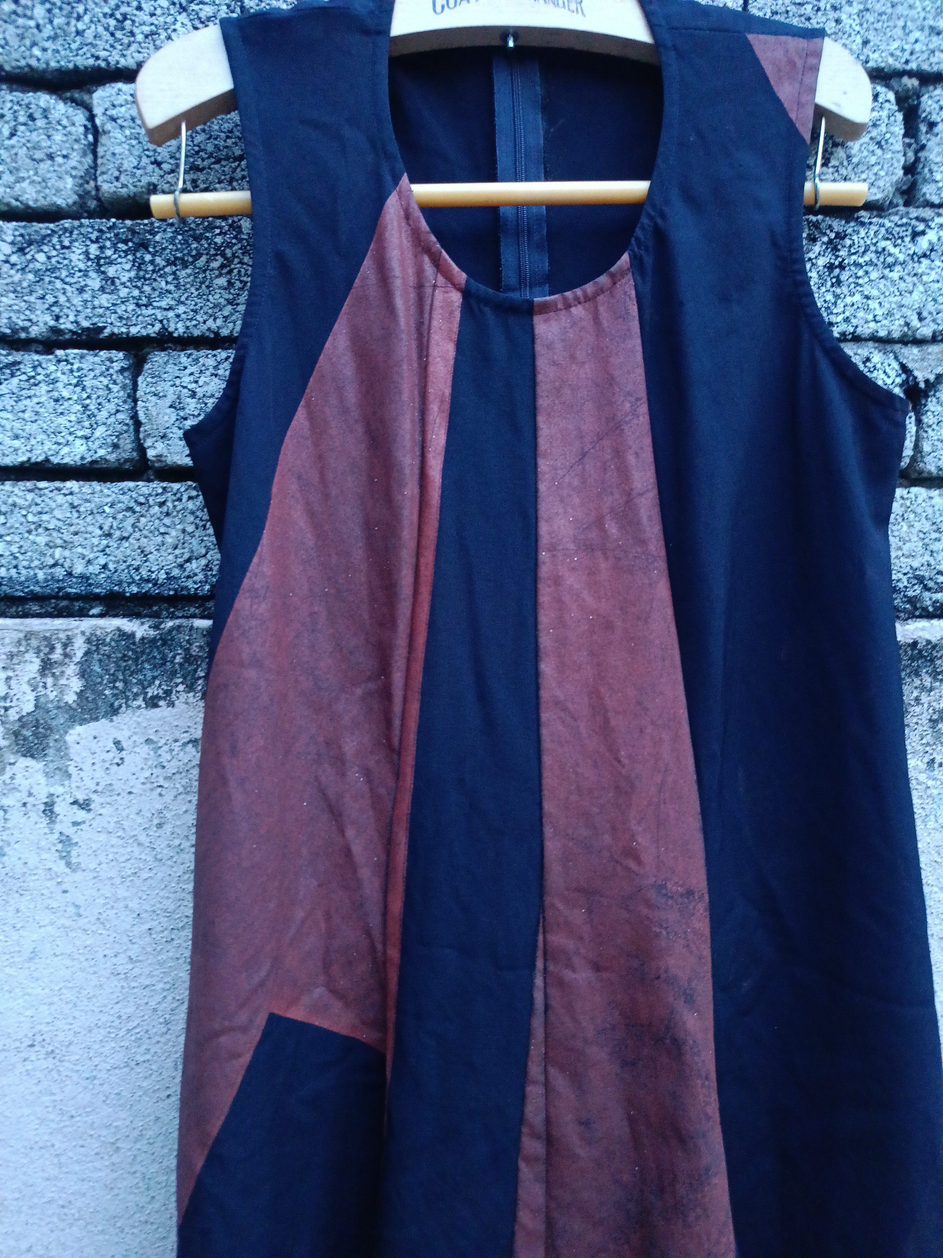 Comme des Garcons AW96 COMME des GARÇONS SLEEVELESS SWITCH DRESS NAVY/BROWN Size M / US 6-8 / IT 42-44 - 6 Thumbnail