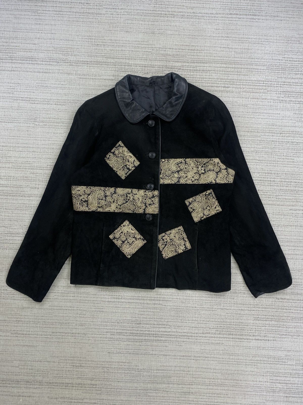 Japanese Brand Vintage Japanese Fashion Paisley Paychwork Button Jacket Size US M / EU 48-50 / 2 - 1 Thumbnail