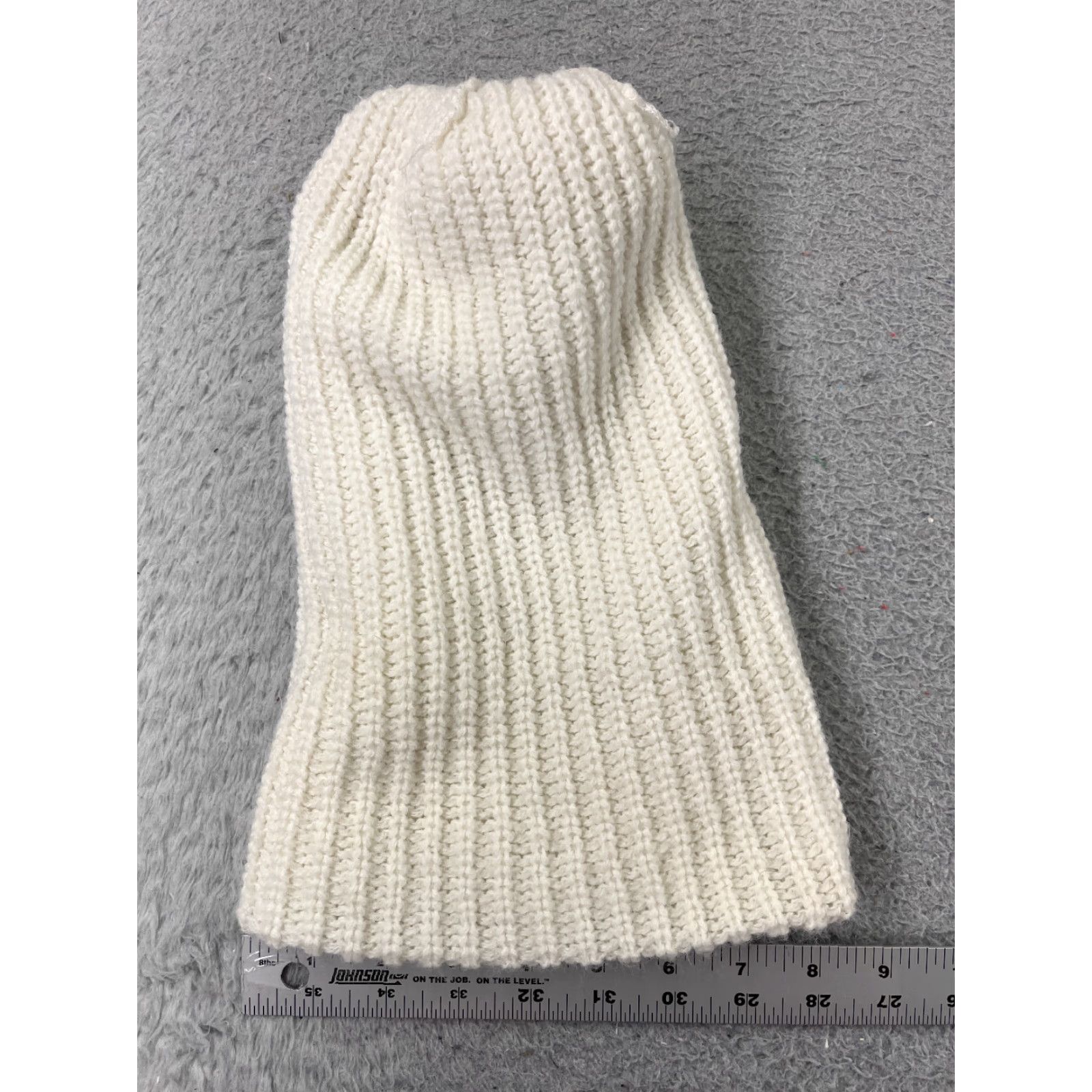 Vintage Beanie Toque Hat Women One Size White Acrylic Knit Winter Ski Womens Size ONE SIZE - 5 Thumbnail
