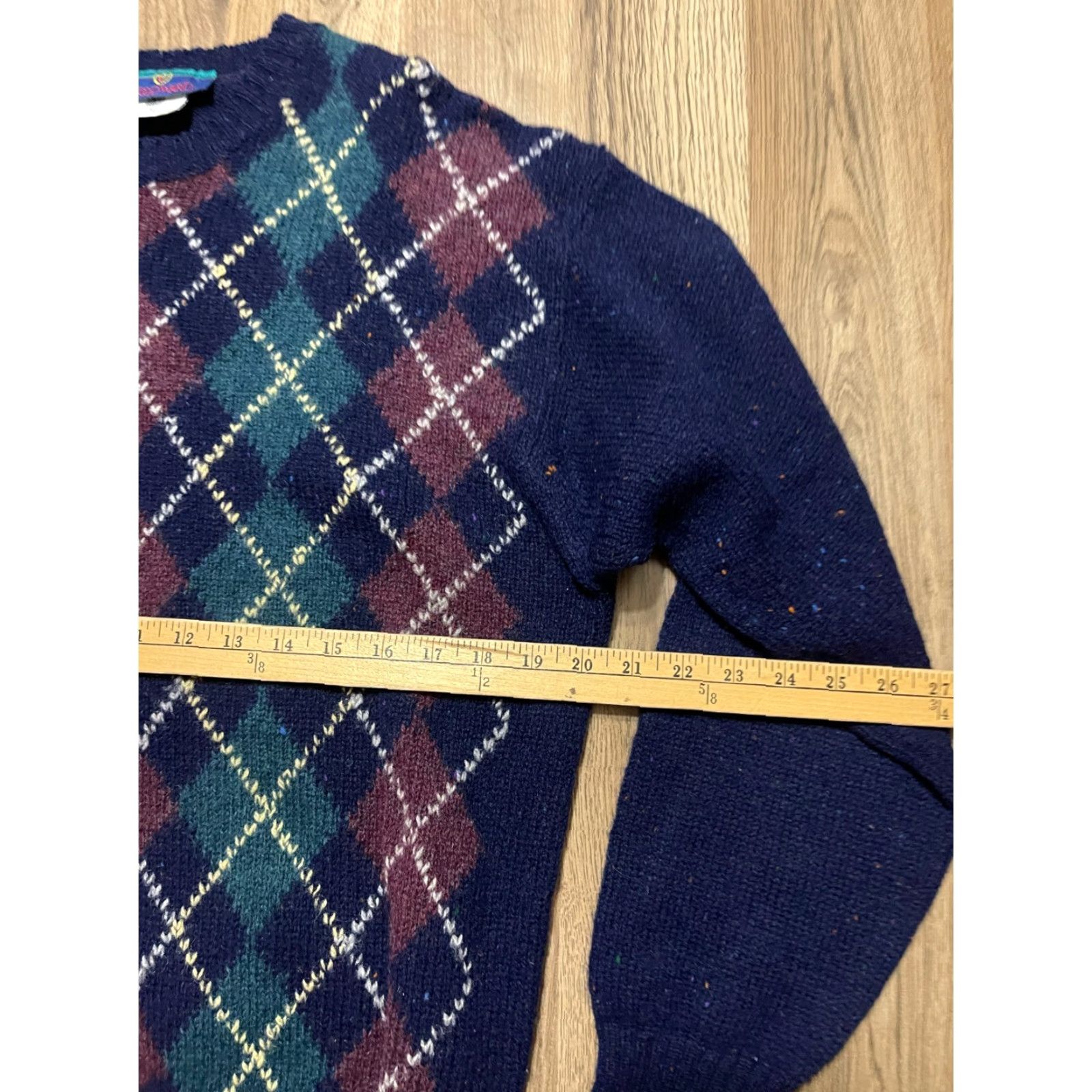 Vintage Woodward Sweater, Men's Size Medium, Pullover, Crew Neck, Long Sleeve, Regular Fit, Brown, Blue Green, Vintage Size US M / EU 48-50 / 2 - 5 Thumbnail