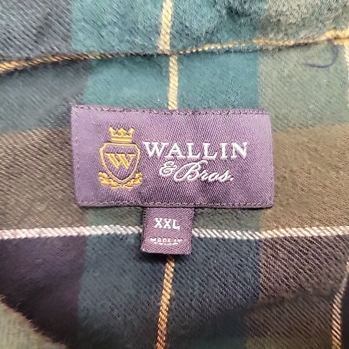 Vintage VINTAGE Wallin Brothers Shirt Mens 2XL Green Plaid Flannel Outdoor Work Casual Button-Up Collared Long Sleeve Cotton Size US XXL / EU 58 / 5 - 3 Thumbnail