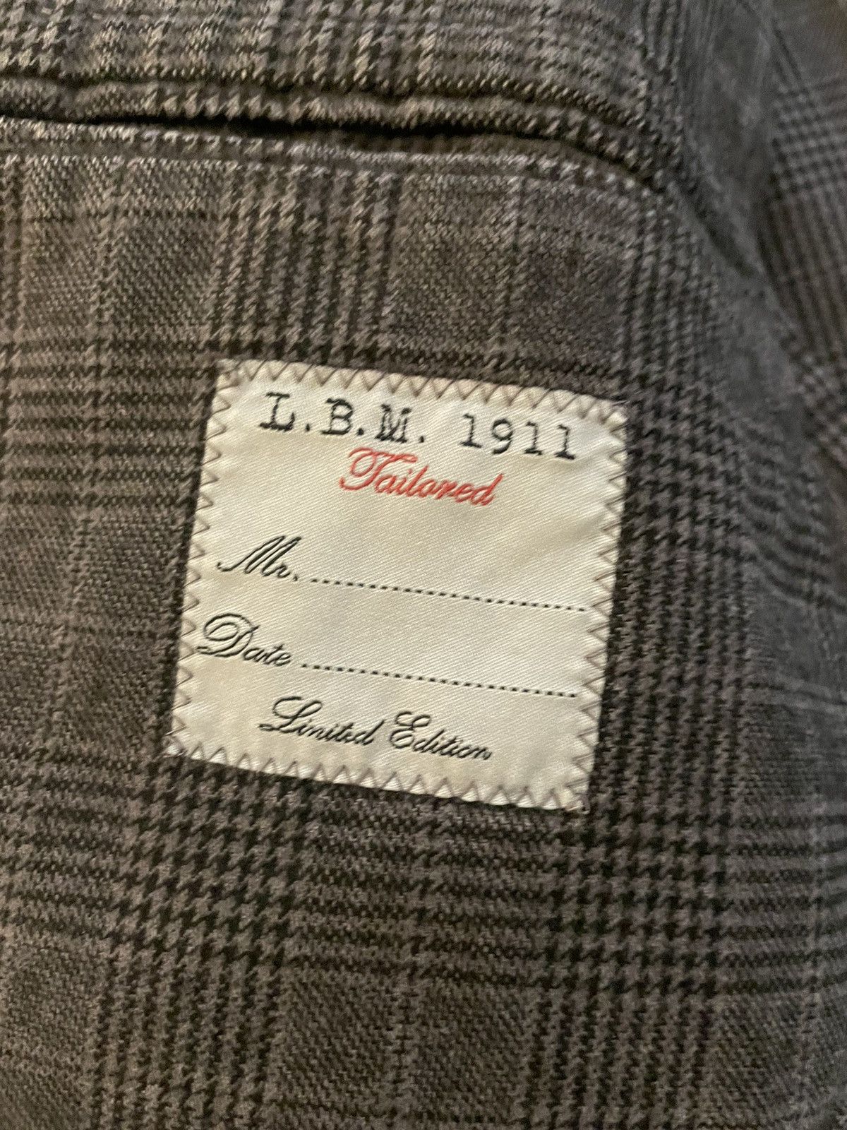 L.B.M. 1911 Prince of Wales Check Patch Pocket Jacket Size 40L - 8 Thumbnail