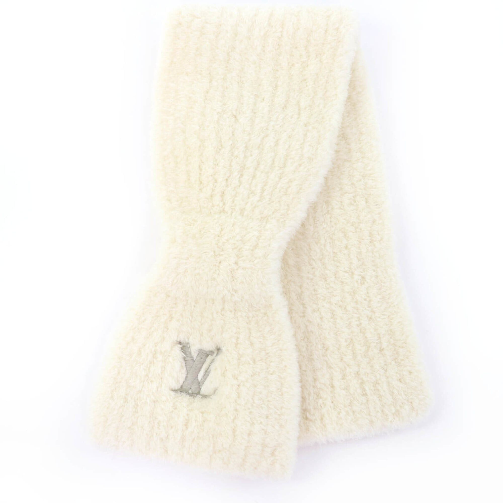 Louis Vuitton LOUIS VUITTON (Louis Vuitton) 2025 model M90803 Stole/Scarf Only LV Mini Confy Wool Off-white Made in Italy Women's with Box Size ONE SIZE - 1 Thumbnail