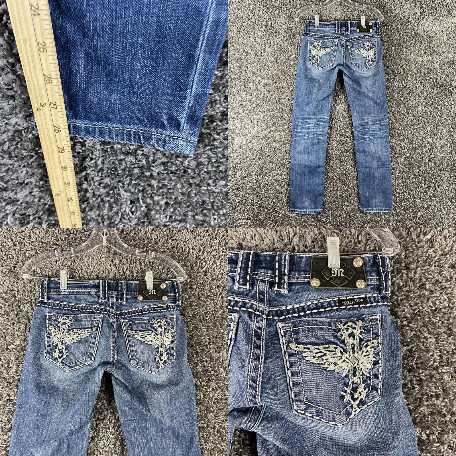 Miss Me Miss Me Capri Heavy Stitch Studded Blue Jeans Women’s 26 Size 26" / US 2 / IT 38 - 8 Thumbnail