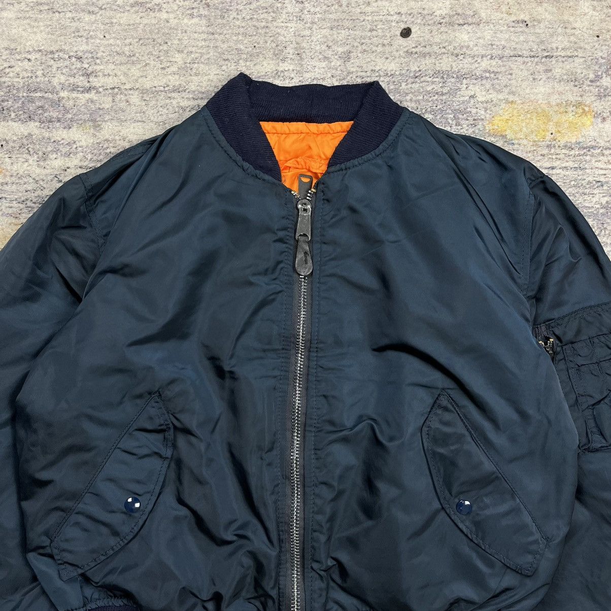 Alpha Industries Vintage 90s Alpha industries Ma-1 bomber jacket Size US L / EU 52-54 / 3 - 3 Thumbnail