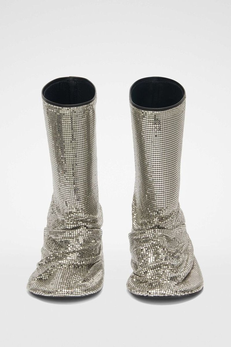 Jil Sander o1loc1c0426 Ankle Boots in Grey/Silver Tone Size US 9 / IT 39 - 2 Thumbnail