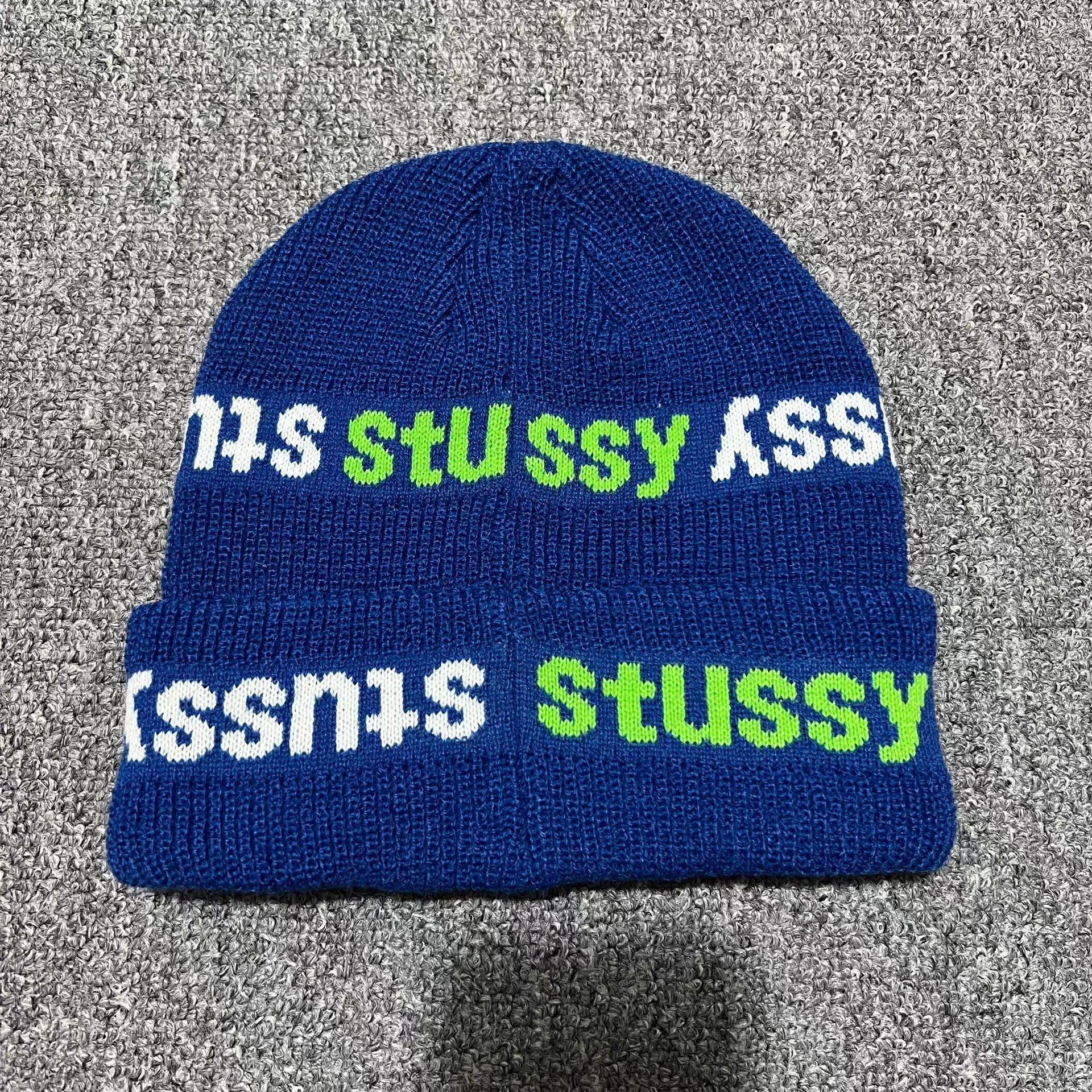 Stussy Stussy All-Over Logo Knitted Beanie Q7 Size ONE SIZE - 5 Thumbnail