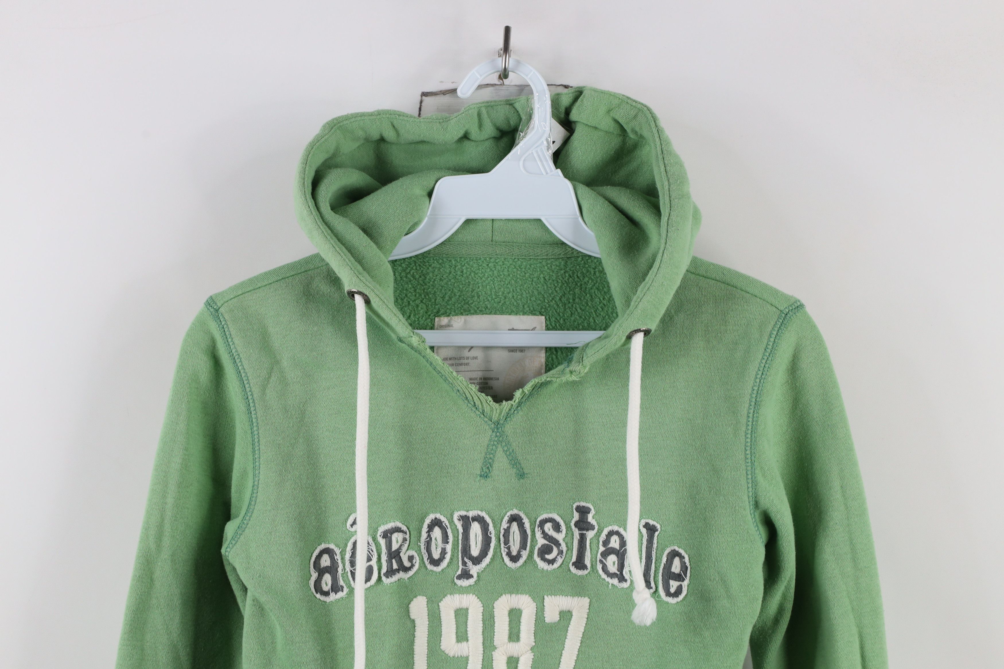 Aeropostale × Vintage Vintage Y2K Babydoll Aeropostale Hoodie Sweatshirt Lime Size XS / US 0-2 / IT 36-38 - 2 Thumbnail