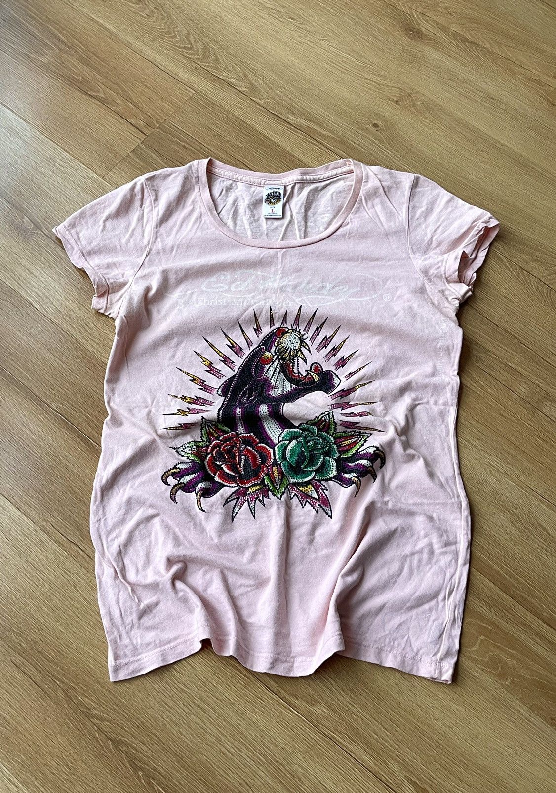 Ed Hardy Vintage Ed Hardy by Christian Audigier T Shirt tee y2k Size L / US 10 / IT 46 - 2 Thumbnail