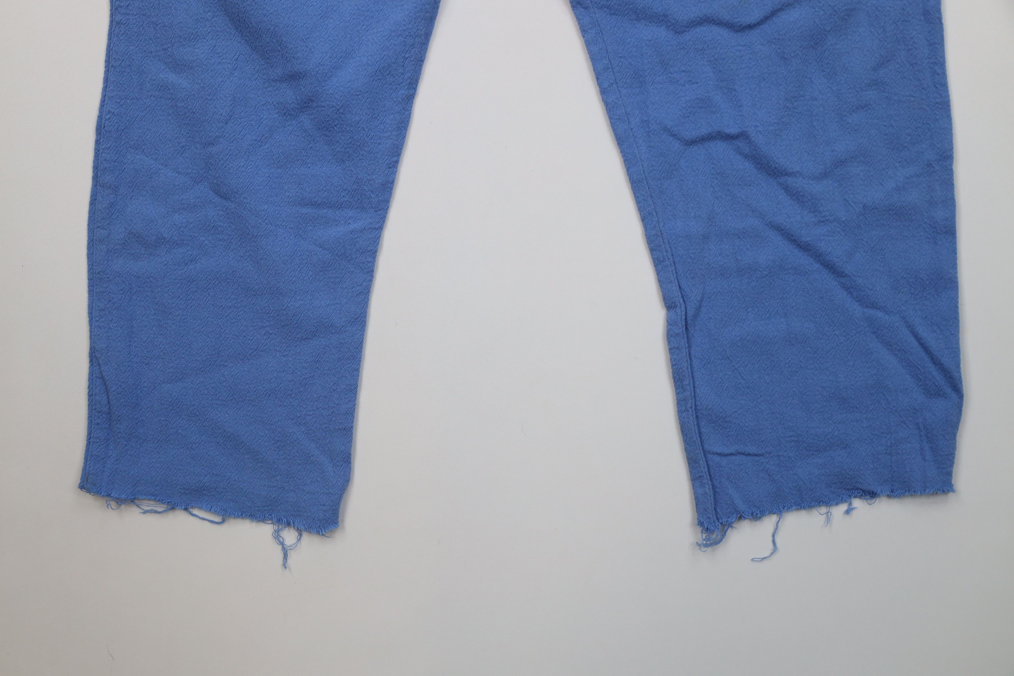 Vintage Vintage 90s Streetwear Gauzy Cotton Wide Leg Pants Blue USA Size 30" / US 8 / IT 44 - 4 Thumbnail