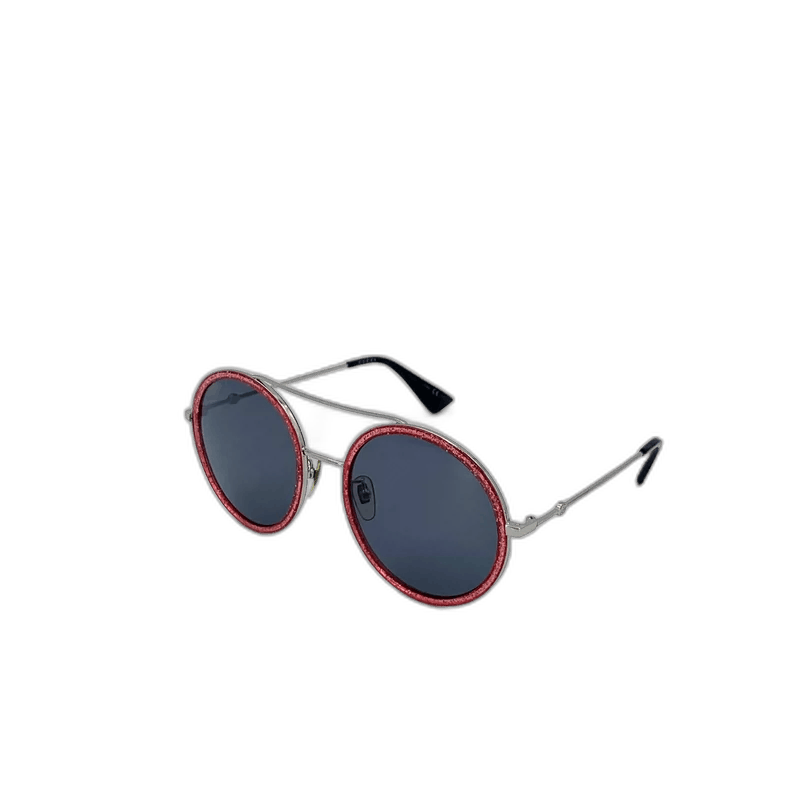 Gucci Gucci Blue Round Frame Bee Sunglasses Size ONE SIZE - 1 Thumbnail