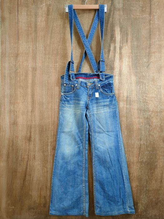 Japanese Brand Japan denim vintage overall streetwear pants #1082DLL Size 28" / US 6 / IT 42 - 10 Thumbnail