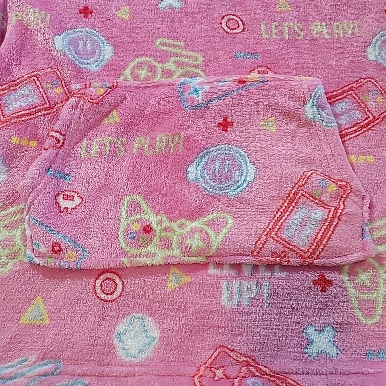 The Unbranded Brand Pink Blanket Hoodie Gaming Oversized Soft Fleece Glows Size ONE SIZE - 3 Thumbnail
