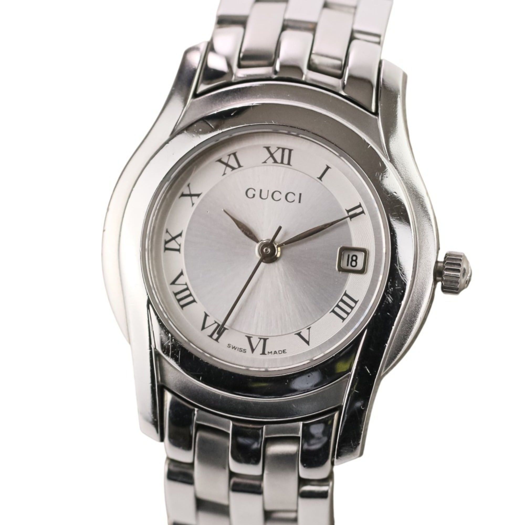 Gucci GUCCI Quartz Watch 5500L Silver Sunray Dial Stainless Steel Women's Size ONE SIZE - 1 Thumbnail