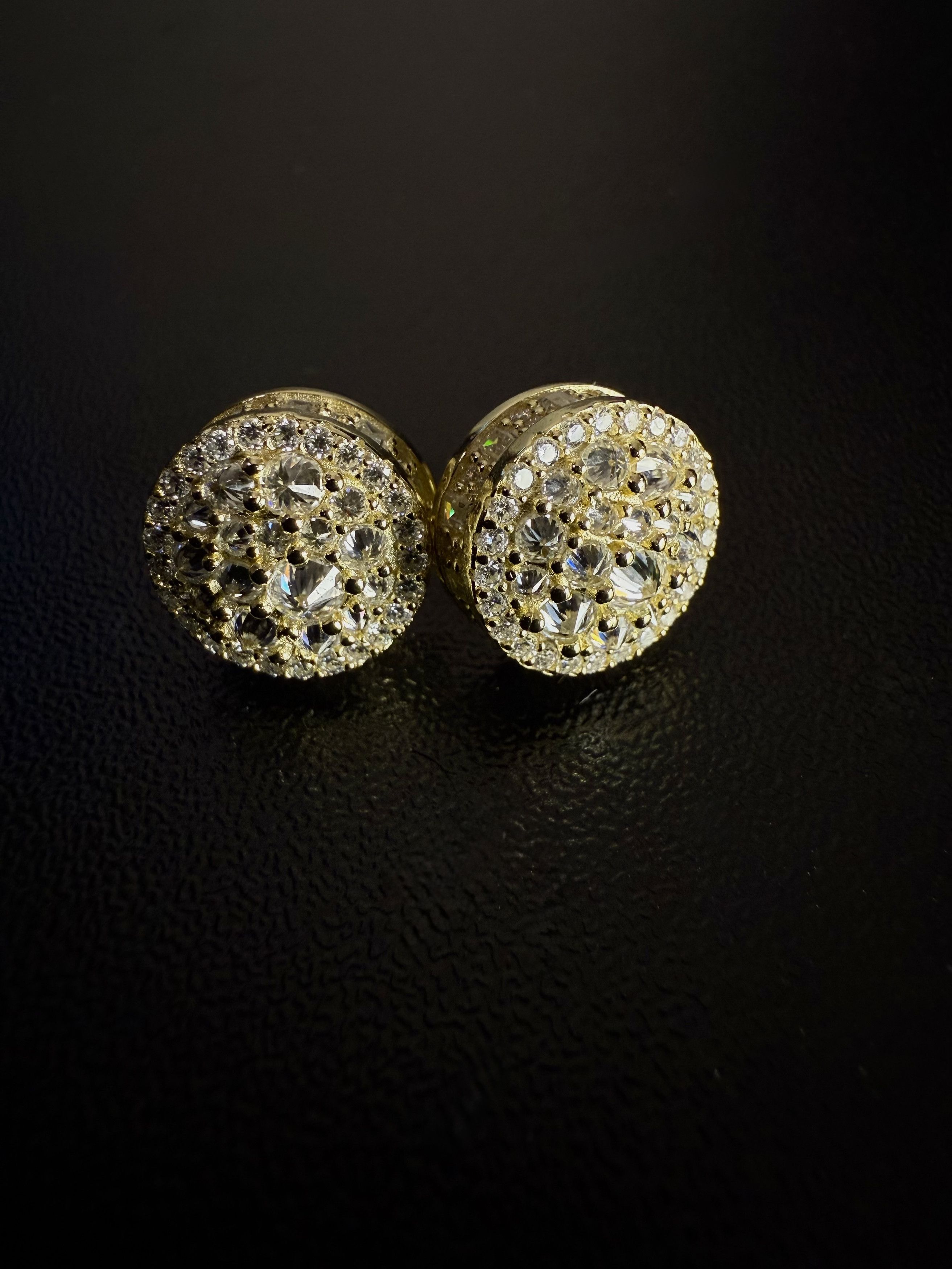 Other Glacier Halo stud moissanite gold plated 925silver earrings Size ONE SIZE - 2 Thumbnail
