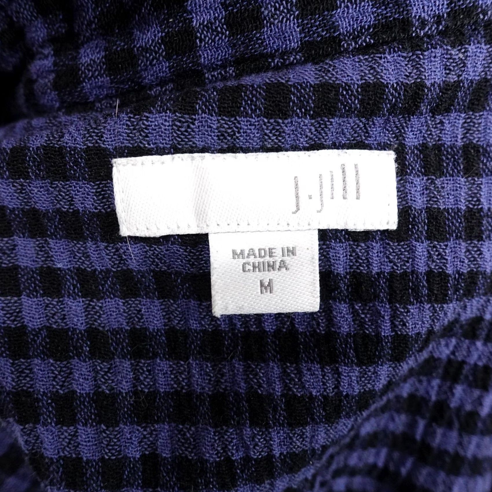 J. Jill J. Jill Blouse Tunic Womens M Blue Check Collared Pullover Roll Tab Sleeve Long Sleeve Lightweight Casual Vintage No Size M / US 6-8 / IT 42-44 - 5 Thumbnail