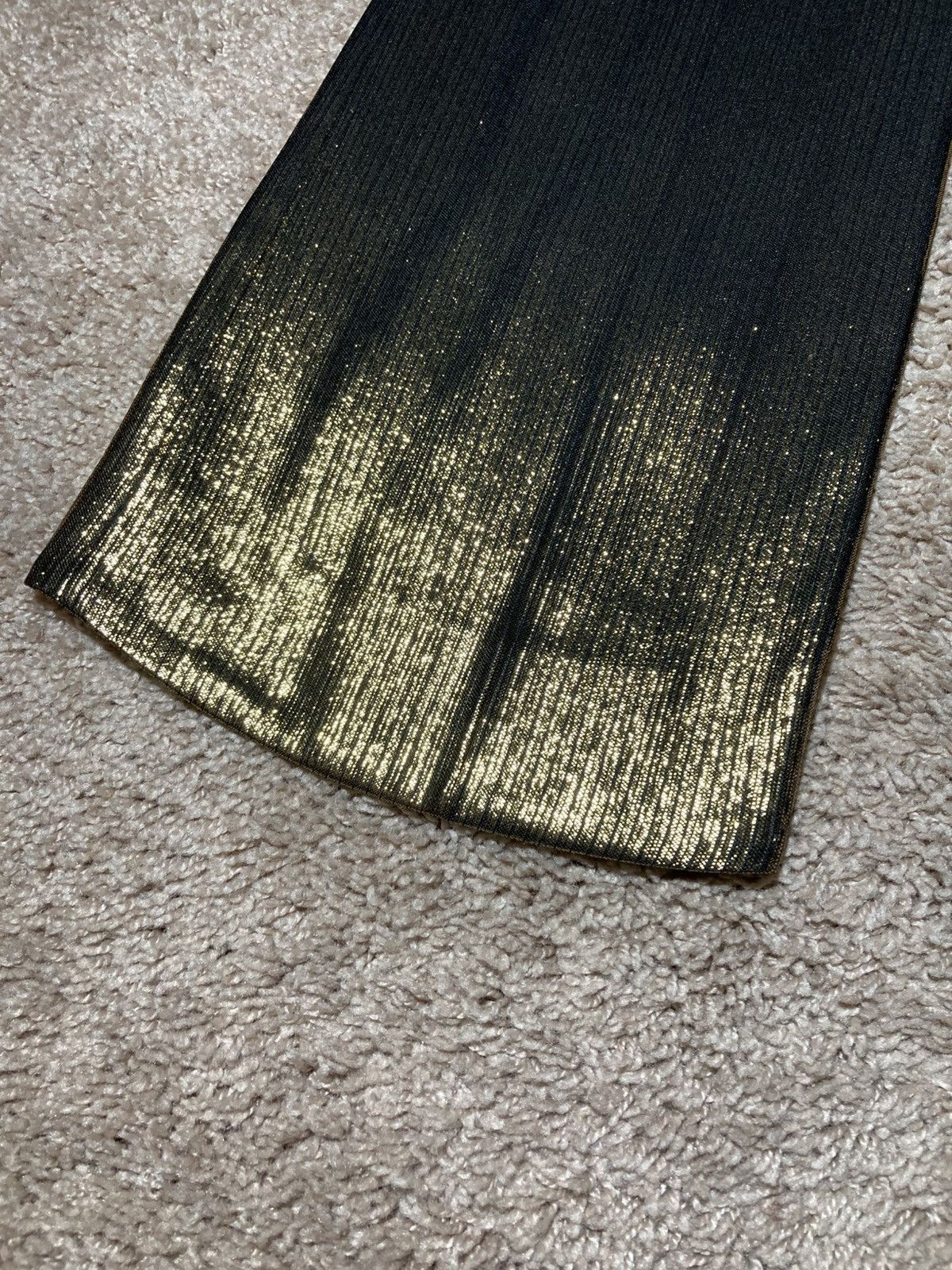 Celine AW23 Celine Gold Striped Flare Suit Pants Metallic 2023 Hedi Size US 32 / EU 48 - 12 Thumbnail