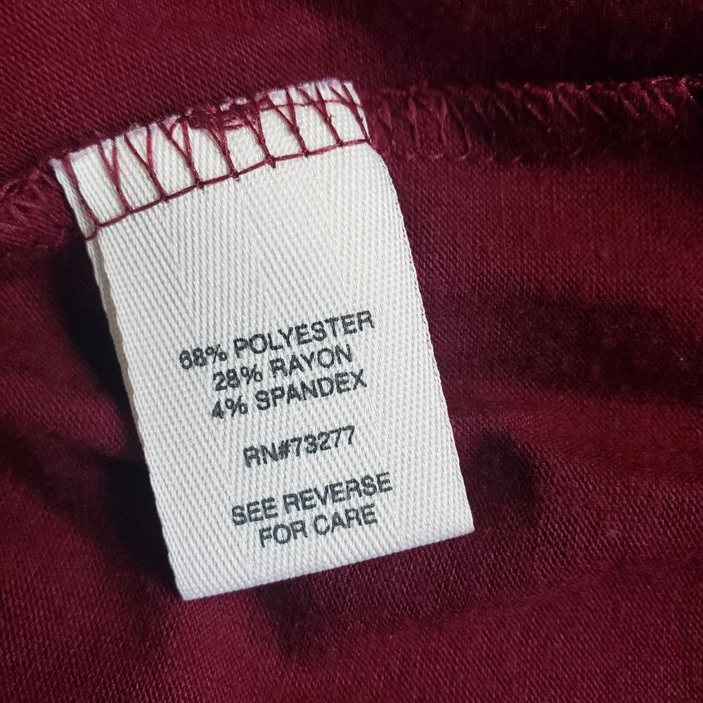 Steve Madden CT663 Mudd Burgundy Ladies Long Sleeve T-shirt M Size M / US 6-8 / IT 42-44 - 4 Thumbnail