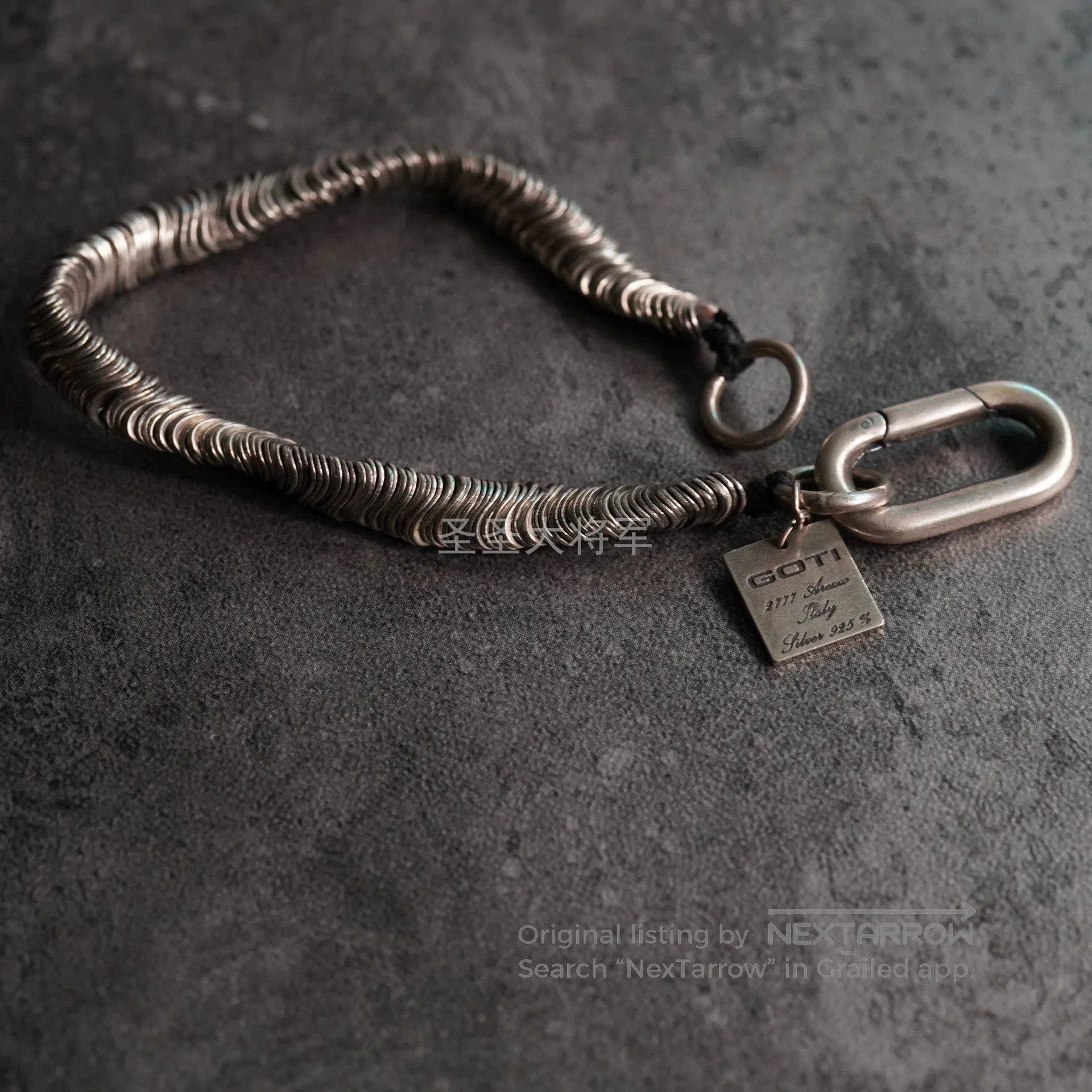 Goti Silver Coiled Bracelet with Toggle Clasp. Size ONE SIZE - 2 Thumbnail