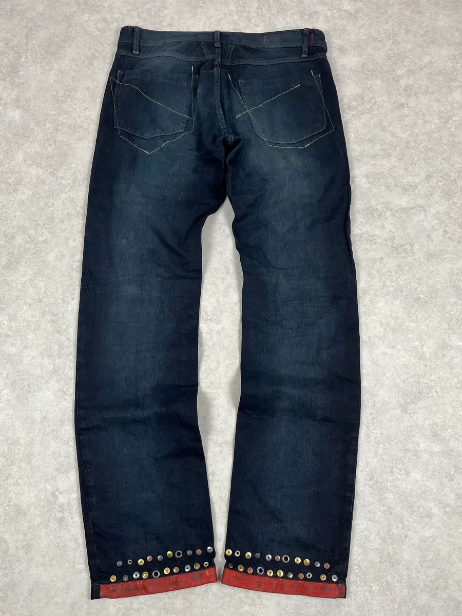 Marithe + Francois Girbaud SS2013 Marithé + François Girbaud Navy Blue Studded Denim Jeans Size US 32 / EU 48 - 7 Thumbnail