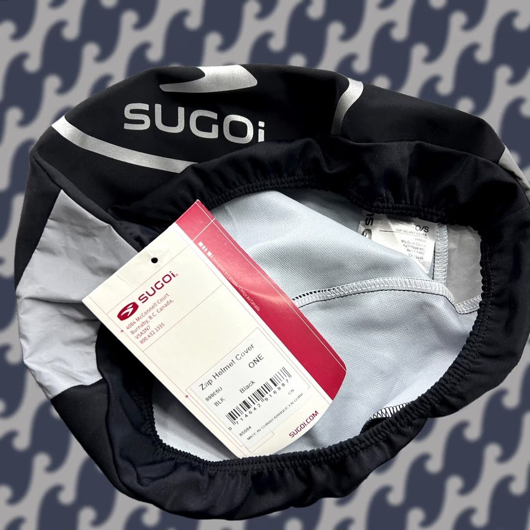Vintage SUGOI ZAP Helmet Cover Black One Size Racing Waterproof Unisex Adults Cycling Cap Mens Womens Size ONE SIZE - 1 Thumbnail