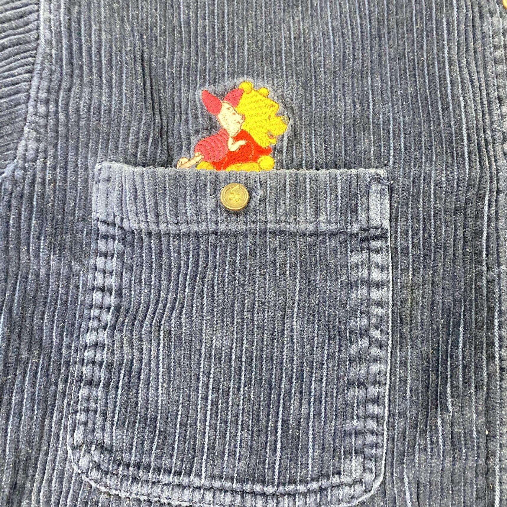 Disney VINTAGE Disney Winnie the Pooh Shirt Womens Small Corduroy Embroidered Eeyore Piglet Blue Button-Up Adult Small Womens Size S / US 4 / IT 40 - 3 Thumbnail