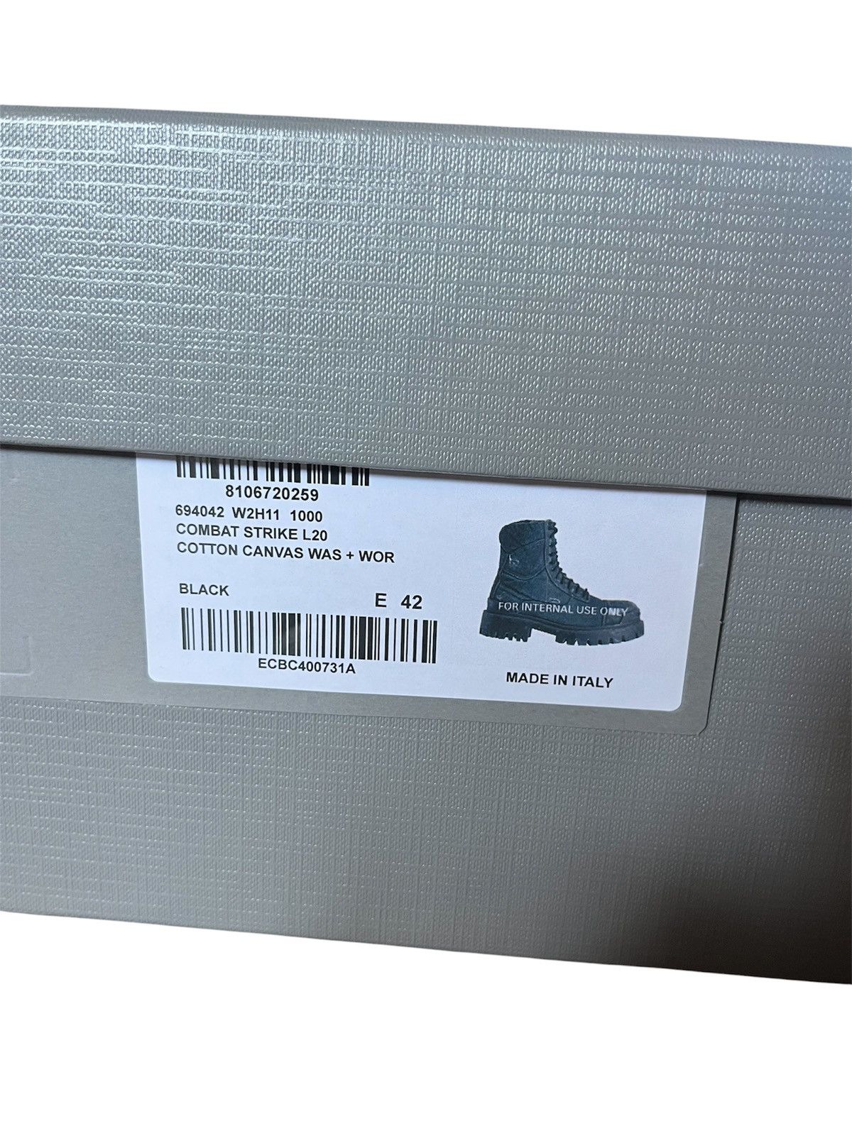 Balenciaga Balenciaga Black Canvas Distressed Combat Strike Boots Size US 9 / EU 42 - 2 Thumbnail