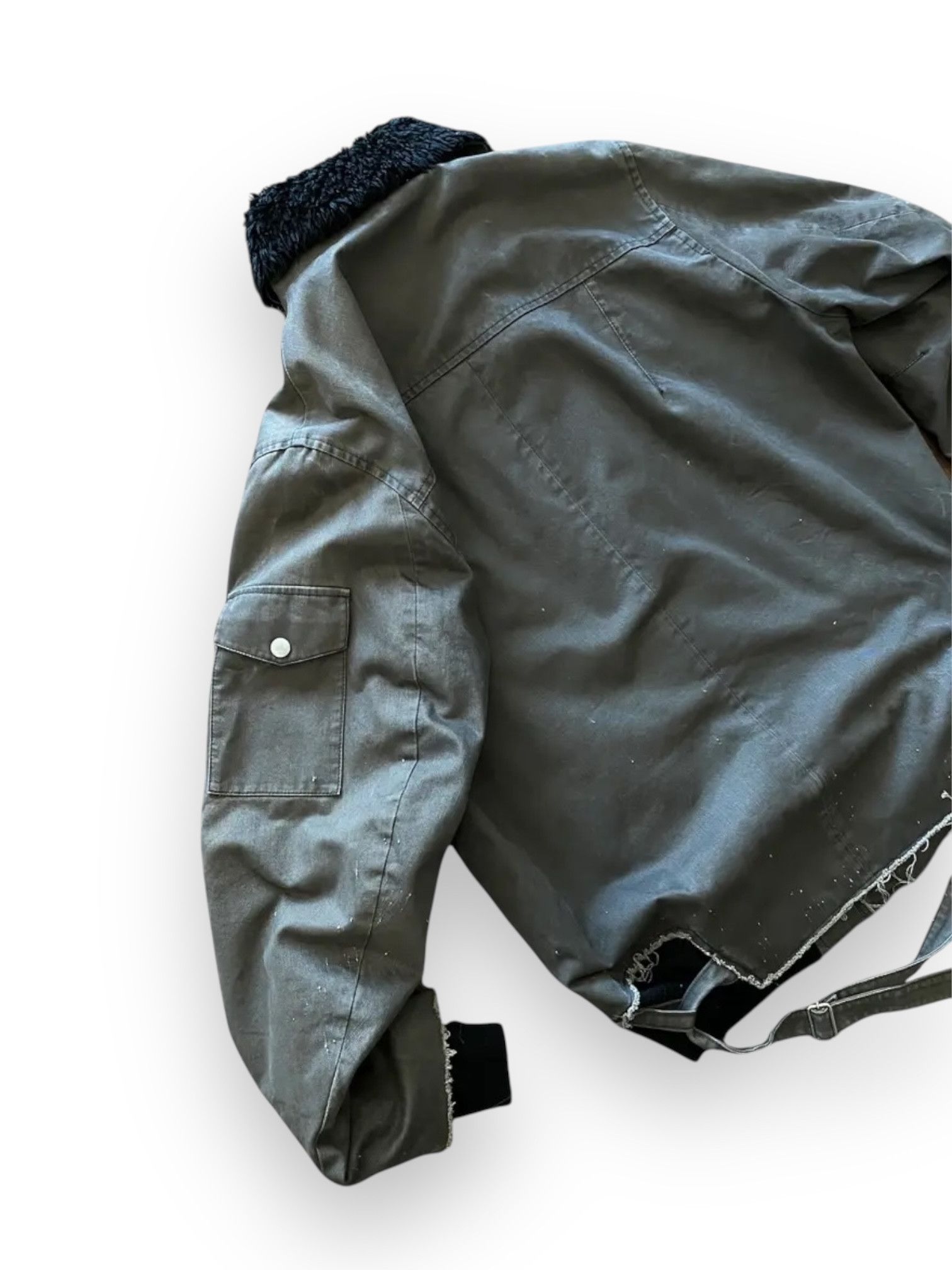 Undercover AW05 "Arts & Crafts" Fur-Lined Distressed Military Jacket Size US M / EU 48-50 / 2 - 10 Thumbnail