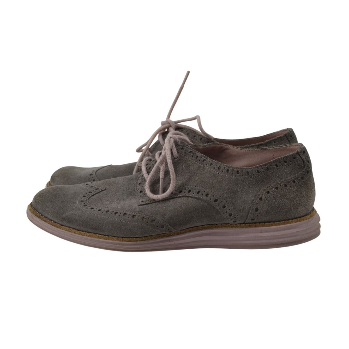 Cole Haan Cole Haan Lunargrand Gray Pink Oxford Lace Up Womens Sz 8.5 Size US 8.5 / IT 38.5 - 1 Thumbnail
