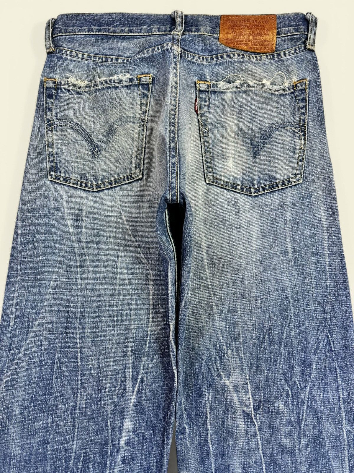 Levi's 90s Grunge Levis Lot 503 Thunder Clawmark Faded Jeans Size US 29 - 7 Thumbnail