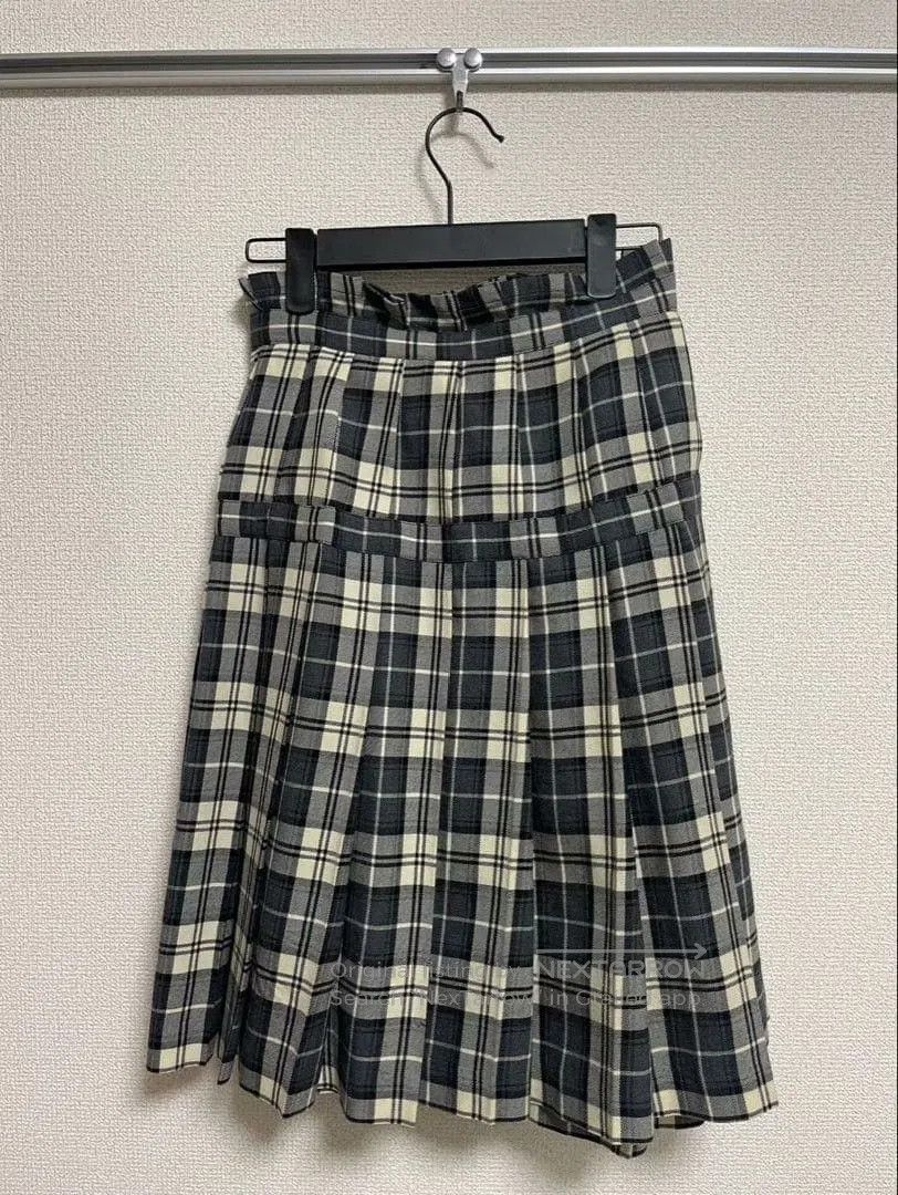 Tricot Comme des Garcons COMME des GARÇONS 2005 Plaid Asymmetric Skirt. Size 37" - 2 Thumbnail