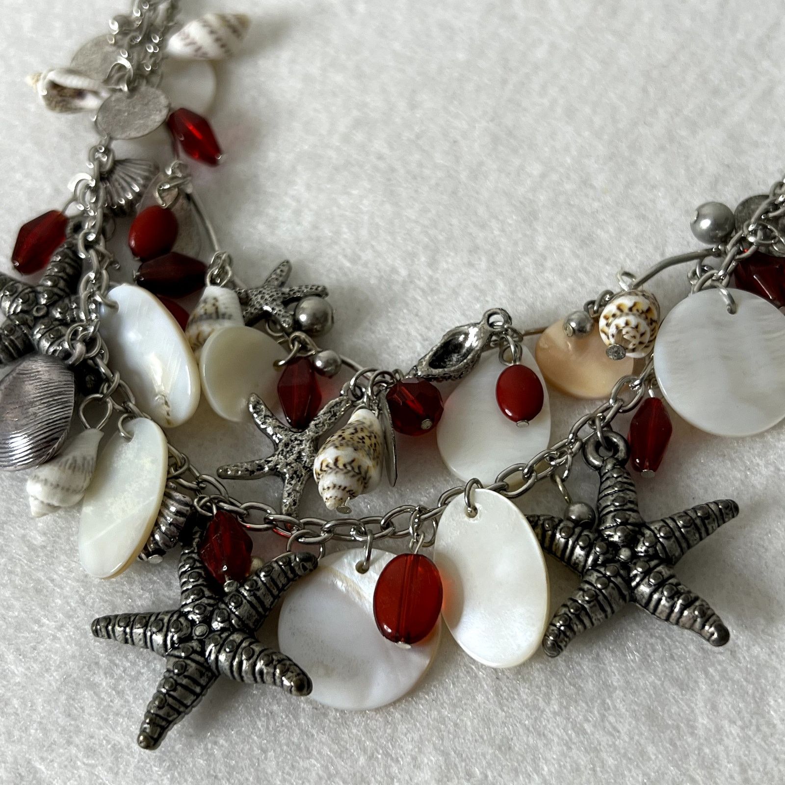 Other Beach Themed Silver Charm Statement Necklace Size ONE SIZE - 3 Thumbnail