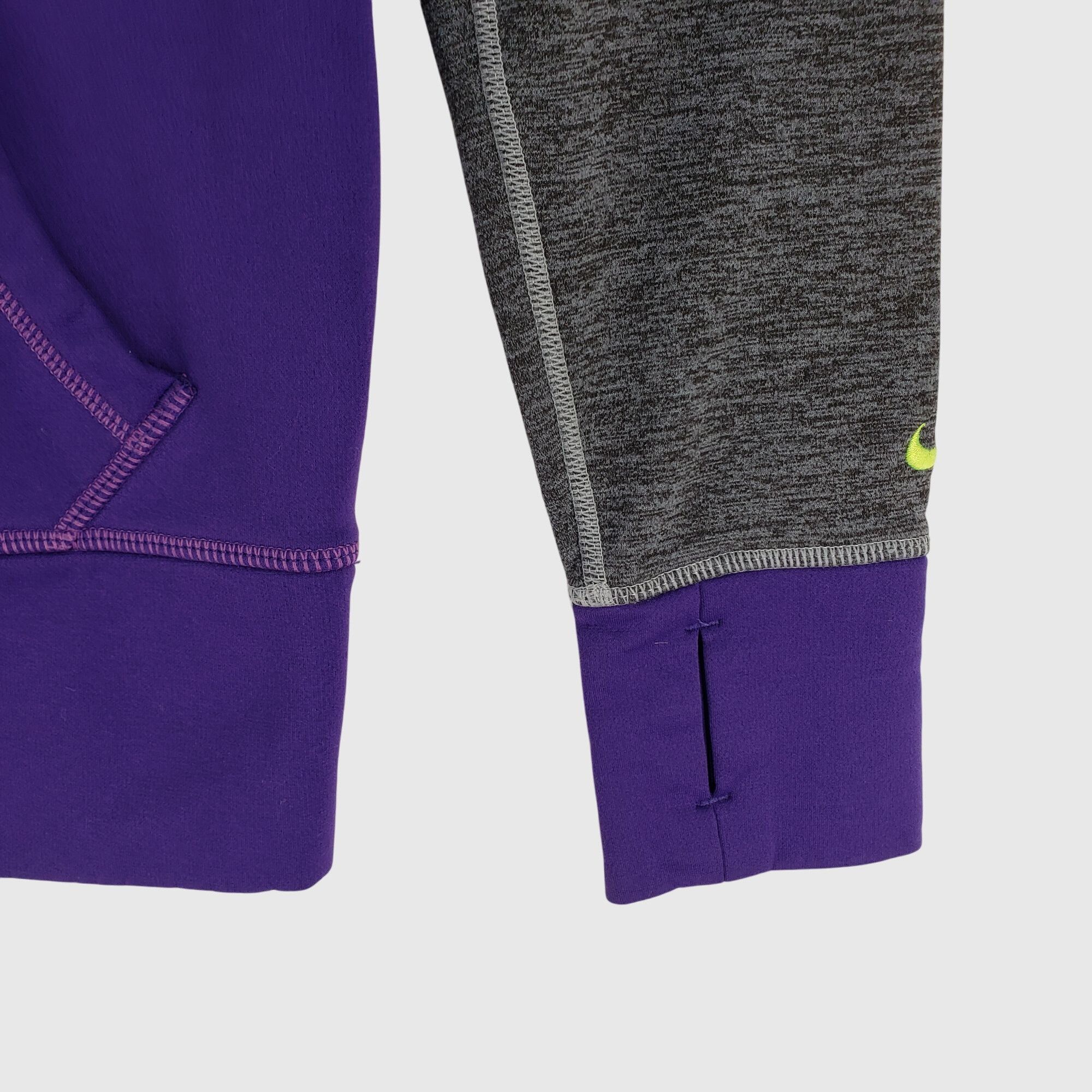Nike Nike Womens Purple & Gray Athletic Hoodie Sweatshirt Size S Size S / US 4 / IT 40 - 3 Thumbnail