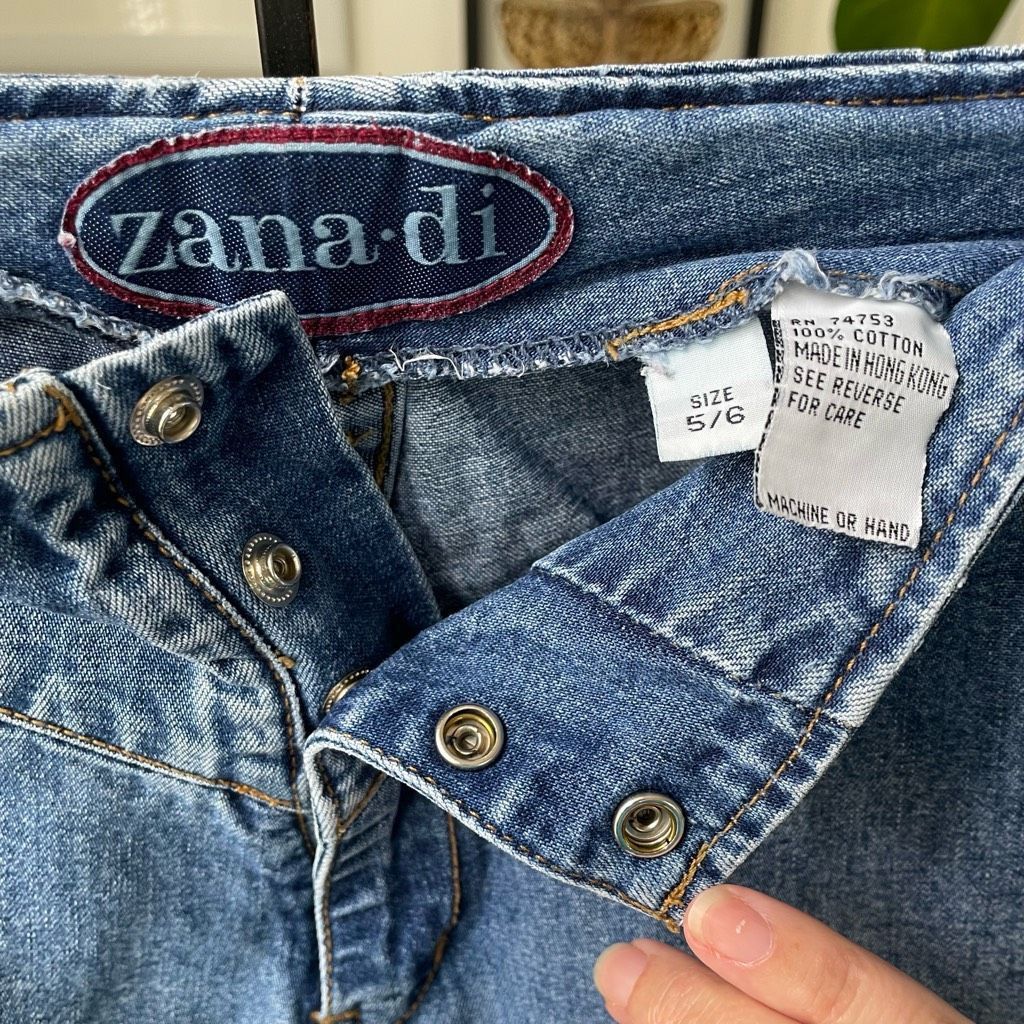 Vintage Vintage 90s Zana Di Low Rise Hip Hugger Flare Jeans 5 6 Size 28" / US 6 / IT 42 - 6 Thumbnail