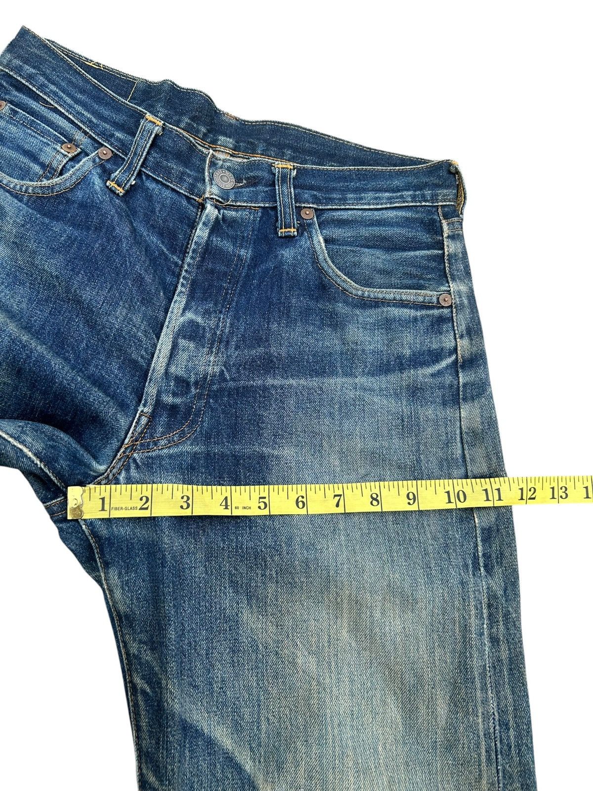 Kapital Vintage Levis 501XX big E Selvedge Distressed Repair Denim Size US 29 - 21 Thumbnail