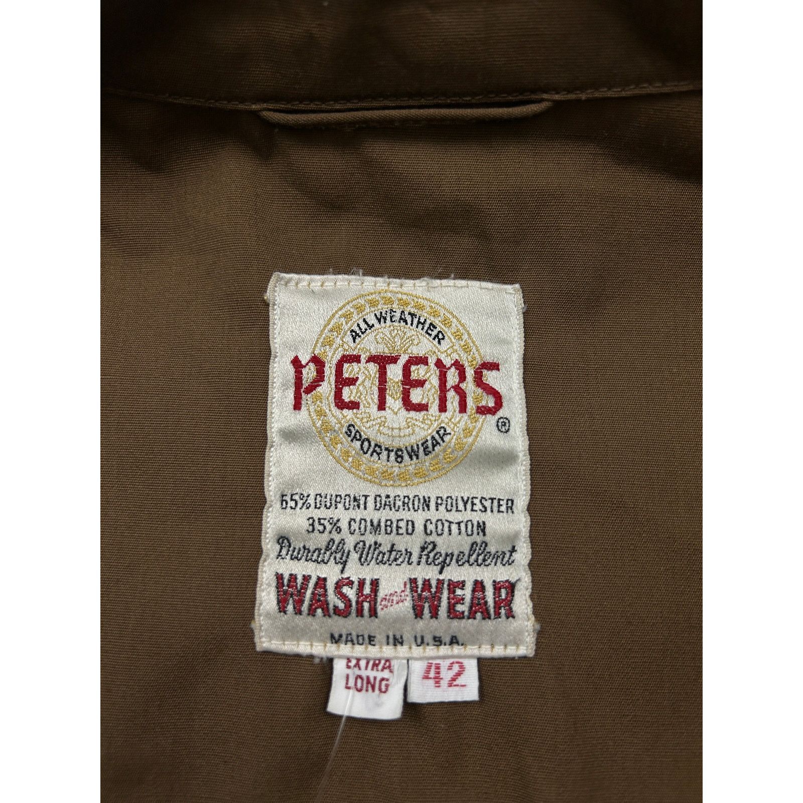 Vintage Vintage 80s Peters Sportswear Harrington Style Light XL Size US XL / EU 56 / 4 - 3 Thumbnail
