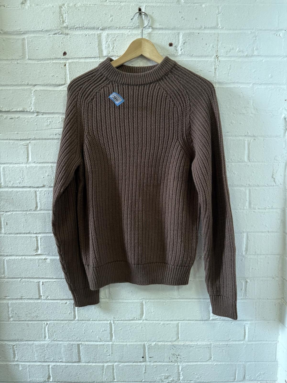 Unknown London Brown Ribbed Knit Sweater for Men Size XS / US 0-2 / IT 36-38 - 1 Thumbnail