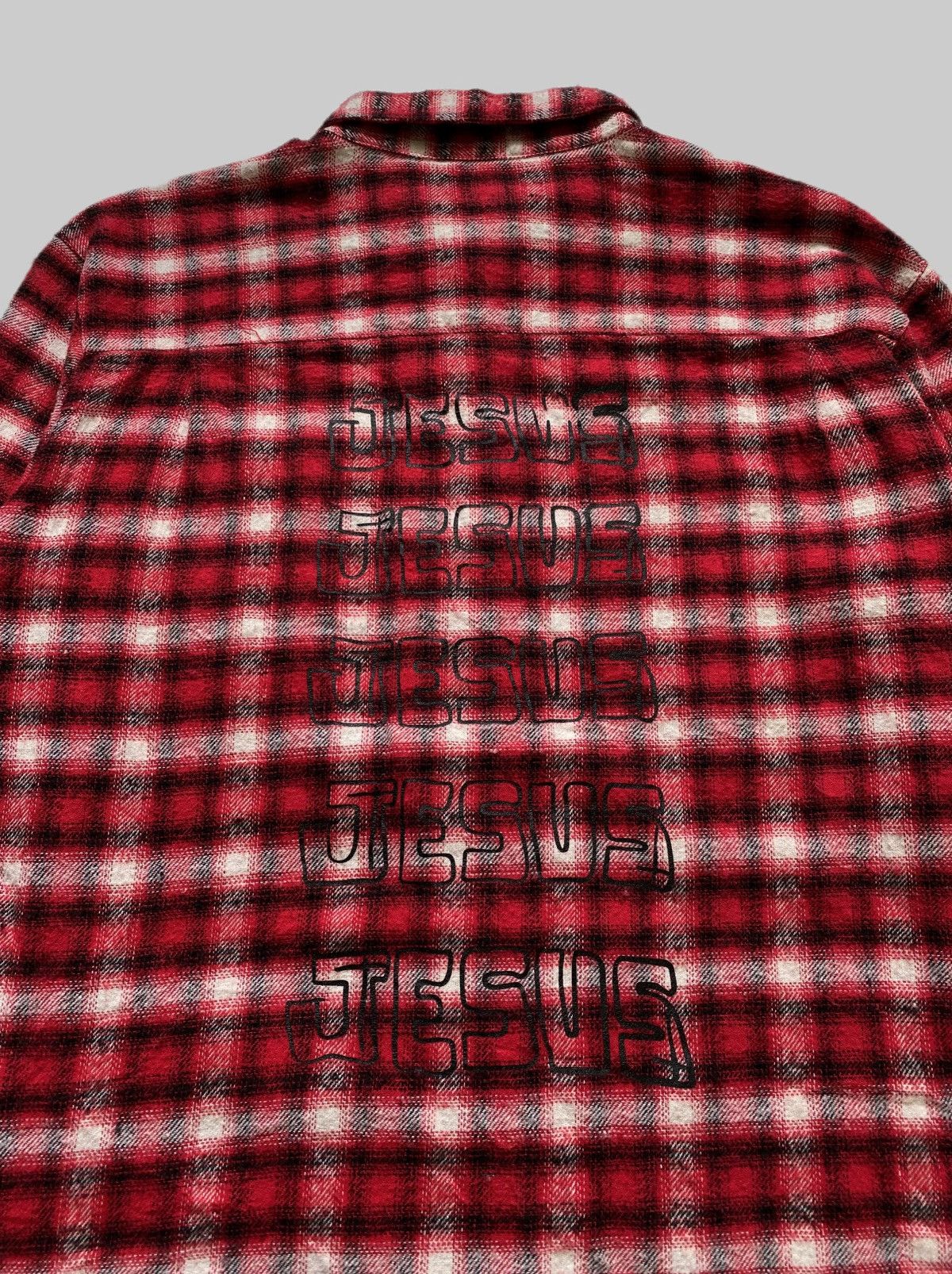 Designer × Japanese Brand Rare Jouetie- Mark Styler “Chaos-Hate-Jesus” Tartan Flannel Size US M / EU 48-50 / 2 - 7 Thumbnail